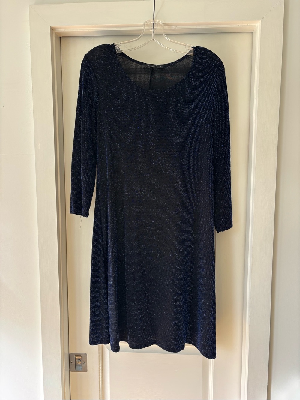 Tiana B. Navy Sparkle Dress